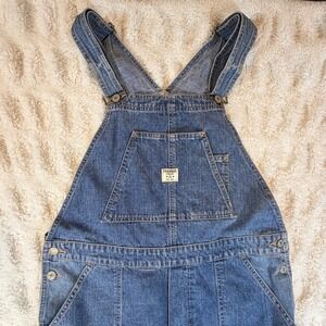 Unionbay Utility Denim Overalls XL Medium Wash Wide Leg Carpenter Bibs Cotton